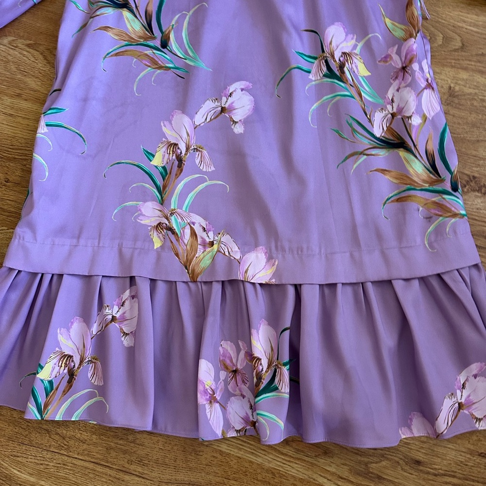 Kobi Halperin Trace Floral Dress Purple Size M READ - Picture 10 of 11
